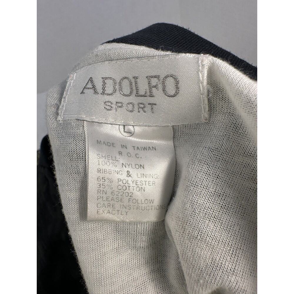 VINTAGE Adolfo Sport 80s 90s Bomber Jacket Unique PRINT’S For All SEASON! Sz.L - Picture 10 of 14